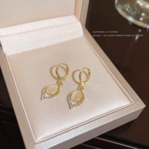 Water Drop Gold Plated Earrings